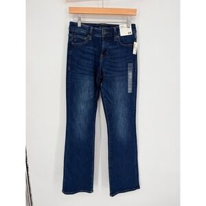 Aeropostale Mid Rise Bootcut Jeans Dark Wash Stretch Size 6R NWT